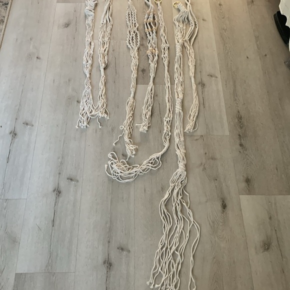 Jade Luxe‎ macrame plant hanger 7 PCs new on box bohemian beaded indoor - Picture 7 of 11